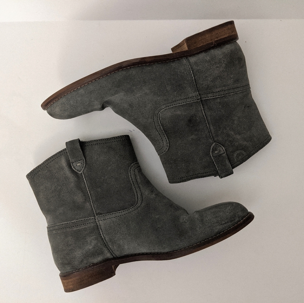 Madewell The Otis Suede Ankle Boots Size 8 Gray